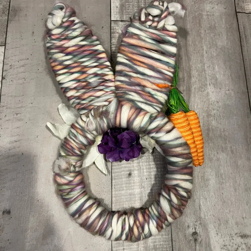 Handmade bunny wreath